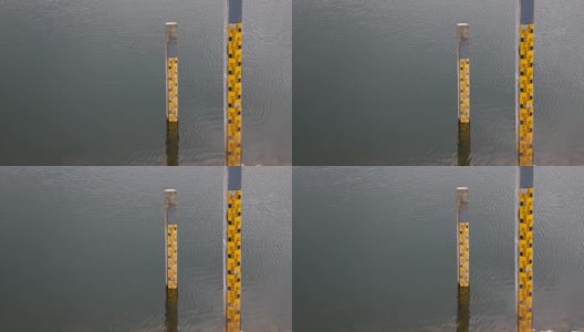 水库的水位指示器高清在线视频素材下载