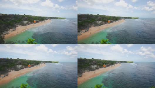 巴厘岛上美丽的海浪景色高清在线视频素材下载