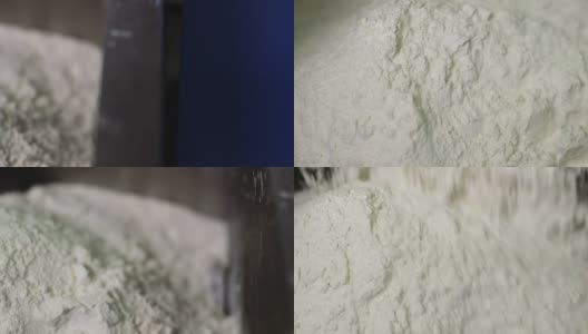 小麦制粉。小麦粉磨机高清在线视频素材下载