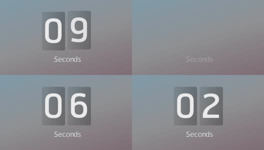 十秒倒计时的现代滚动数字主题高清在线视频素材下载