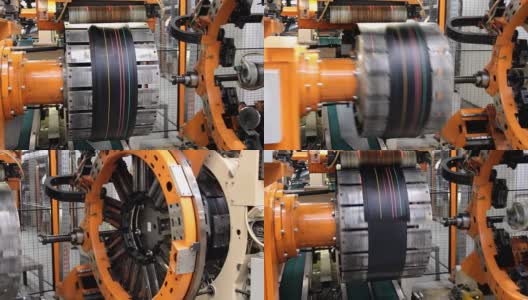 自动轮胎制造机在工作胶片高清在线视频素材下载