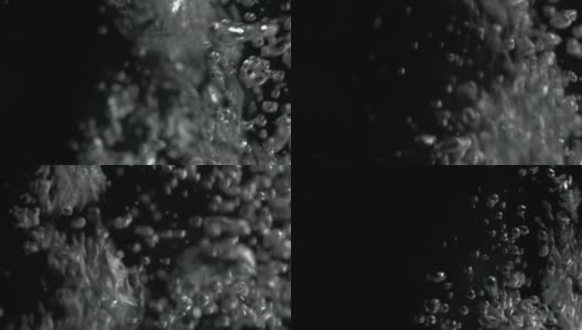 慢镜头淡水与空气气泡倾倒高清在线视频素材下载