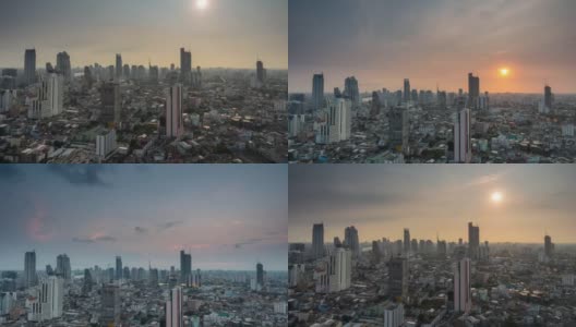 日落时分的4K曼谷市景高清在线视频素材下载