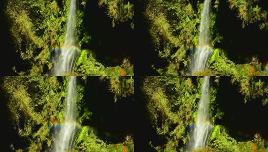峡谷、瀑布和彩虹高清在线视频素材下载