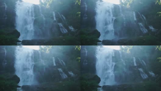 慢镜头:瀑布的风景高清在线视频素材下载