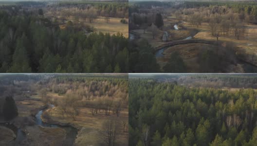 河床-俯视图从无人机高清在线视频素材下载