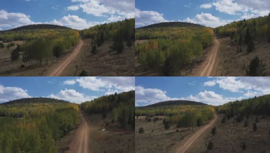 美国科罗拉多州维克多山区的一条土路高清在线视频素材下载