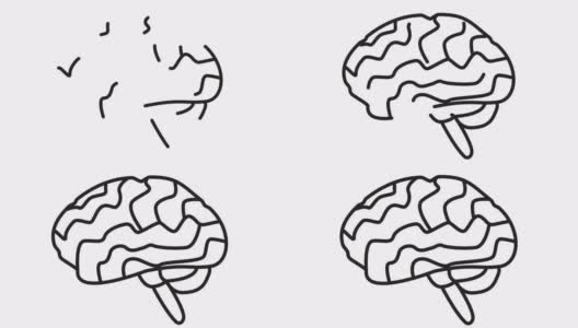 人脑的动画图标高清在线视频素材下载