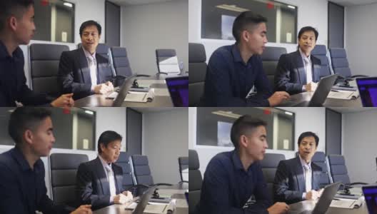 亚洲商人在会议室一起工作高清在线视频素材下载