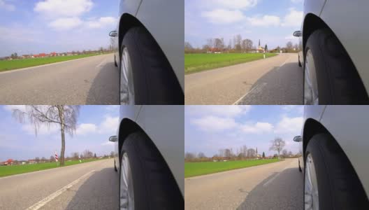 早春的巴伐利亚乡村公路高清在线视频素材下载