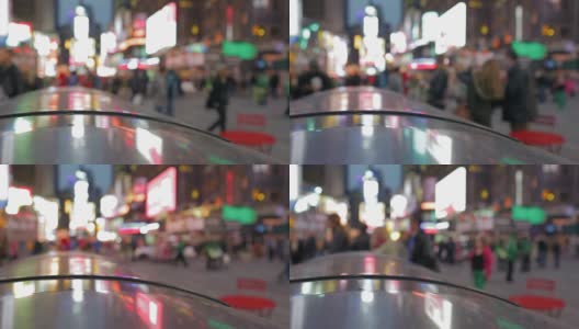 纽约时代广场上熙熙攘攘的人群高清在线视频素材下载
