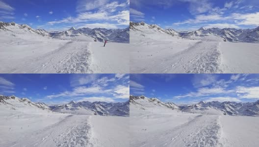 时间推移:奥地利的阿尔卑斯山在Kuehtai滑雪胜地高清在线视频素材下载