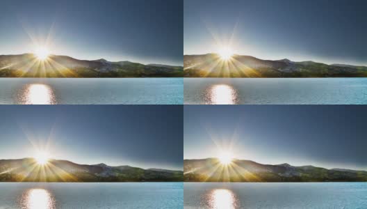 太阳越过山河高清在线视频素材下载