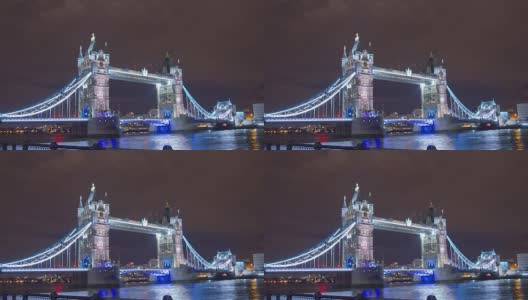HD运动延时:塔桥之夜高清在线视频素材下载
