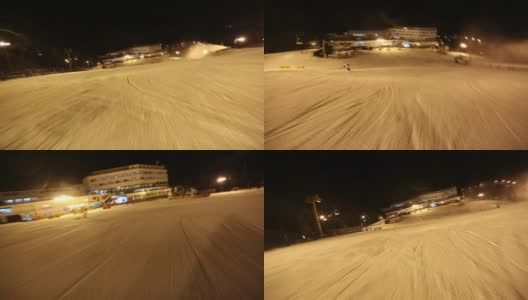 滑雪POV滑翔凸轮1高清在线视频素材下载