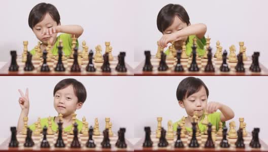 孩子在下棋高清在线视频素材下载
