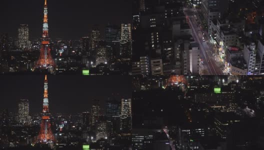 日本城夜景特写高清在线视频素材下载