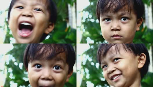 亚洲男孩做鬼脸高清在线视频素材下载