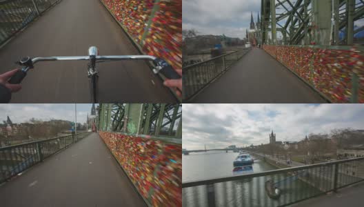 在城市里骑车高清在线视频素材下载