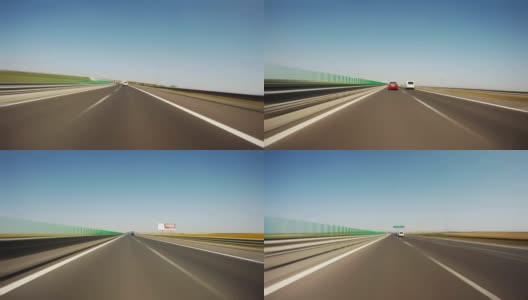 高速公路，POV驾驶，延时高清在线视频素材下载