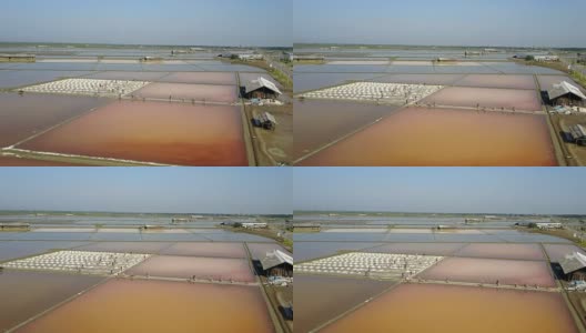 海盐养殖鸟瞰图高清在线视频素材下载