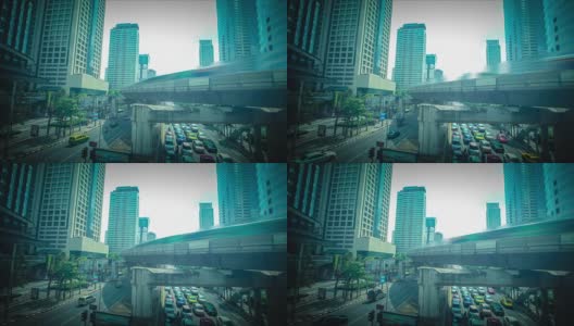 泰国曼谷的交通堵塞高清在线视频素材下载