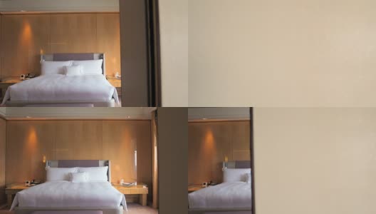 豪华酒店卧室的运动模式高清在线视频素材下载
