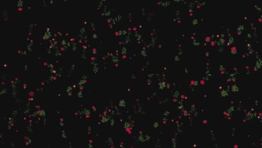 玫瑰花粒子循环动画高清在线视频素材下载