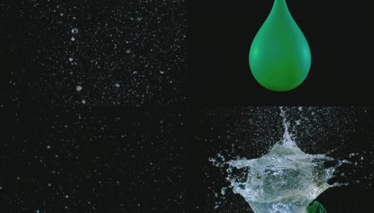 飞镖射穿绿色水球的动作高清在线视频素材下载