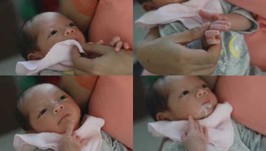 婴儿喝牛奶高清在线视频素材下载