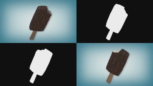巧克力香草冰淇淋棒高清在线视频素材下载