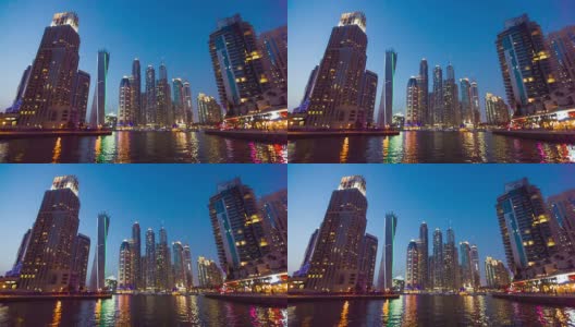 迪拜码头的现代摩天大楼高清在线视频素材下载