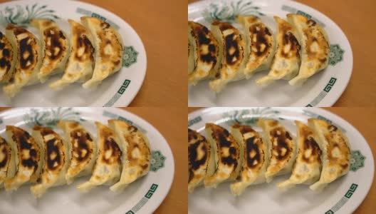 饺子日本食物高清在线视频素材下载