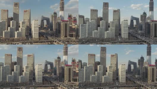 T/L MS HA PAN北京Urban Skyline in Sunlight /北京，中国高清在线视频素材下载