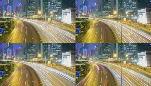 香港时光流逝高速公路高清在线视频素材下载