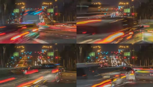 高清时间:泰国曼谷的夜间交通高清在线视频素材下载