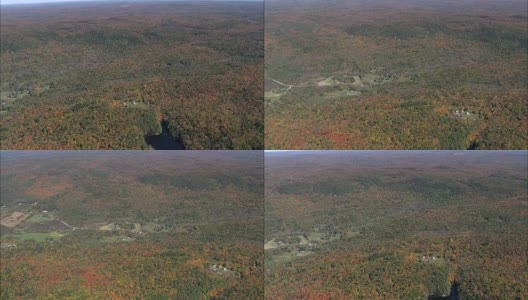 伯克郡山和森林-鸟瞰图-马萨诸塞州，伯克郡，美国高清在线视频素材下载