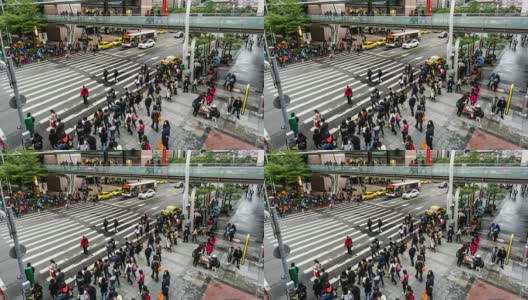中国台北:繁忙的台北市中心，中国台湾高清在线视频素材下载