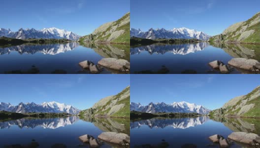 在法国阿尔卑斯山脉的Lac Blanc上空的寂静高清在线视频素材下载