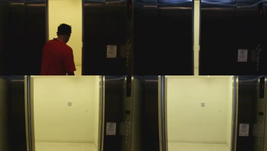 里面的电梯和门打开高清在线视频素材下载