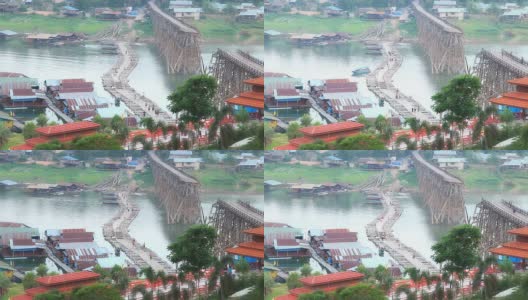 旧木桥倒塌，泰国高清在线视频素材下载
