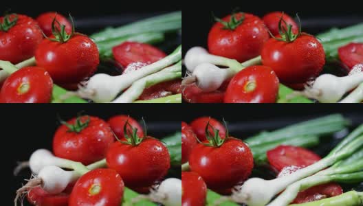 SLO MO PAN -少量混合蔬菜高清在线视频素材下载