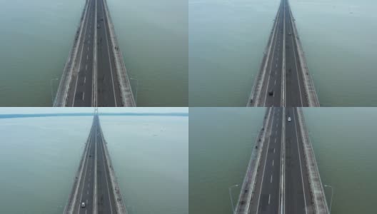 苏拉马杜大桥上的快速交通景观高清在线视频素材下载