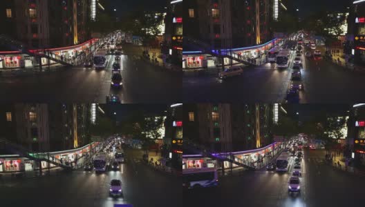 城市夜间交通高清在线视频素材下载