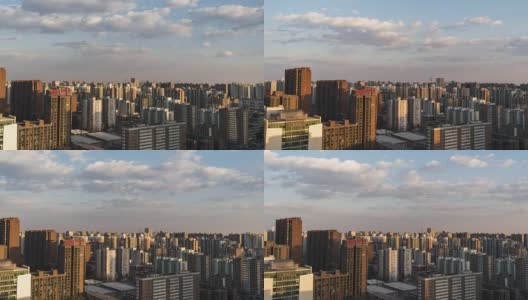 T/L WS HA PAN Urban Residential Area in Changing Sunlight /北京，中国高清在线视频素材下载