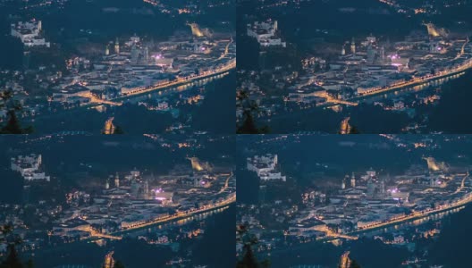萨尔茨堡夜景高清在线视频素材下载