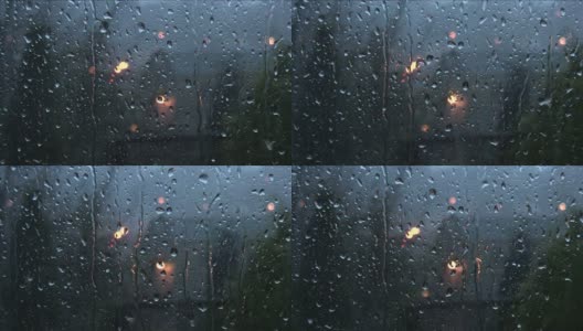 窗户上的雨4高清在线视频素材下载