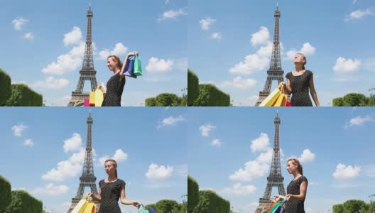 巴黎女子购物高清在线视频素材下载