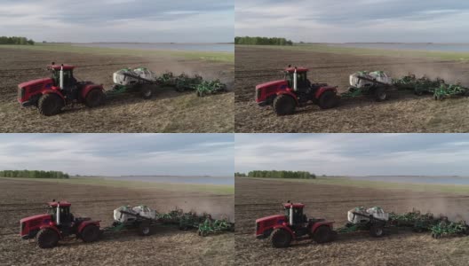 农工农业用地以农用农机拖拉机为主高清在线视频素材下载
