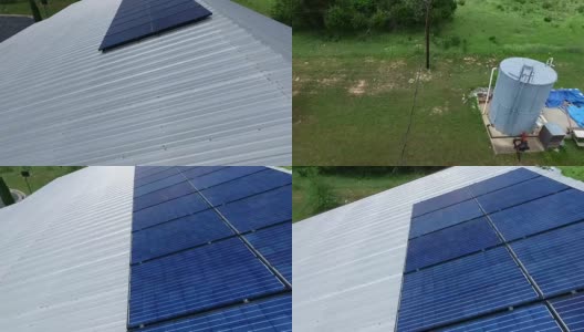 太阳能电池板屋顶可再生能源系统高清在线视频素材下载